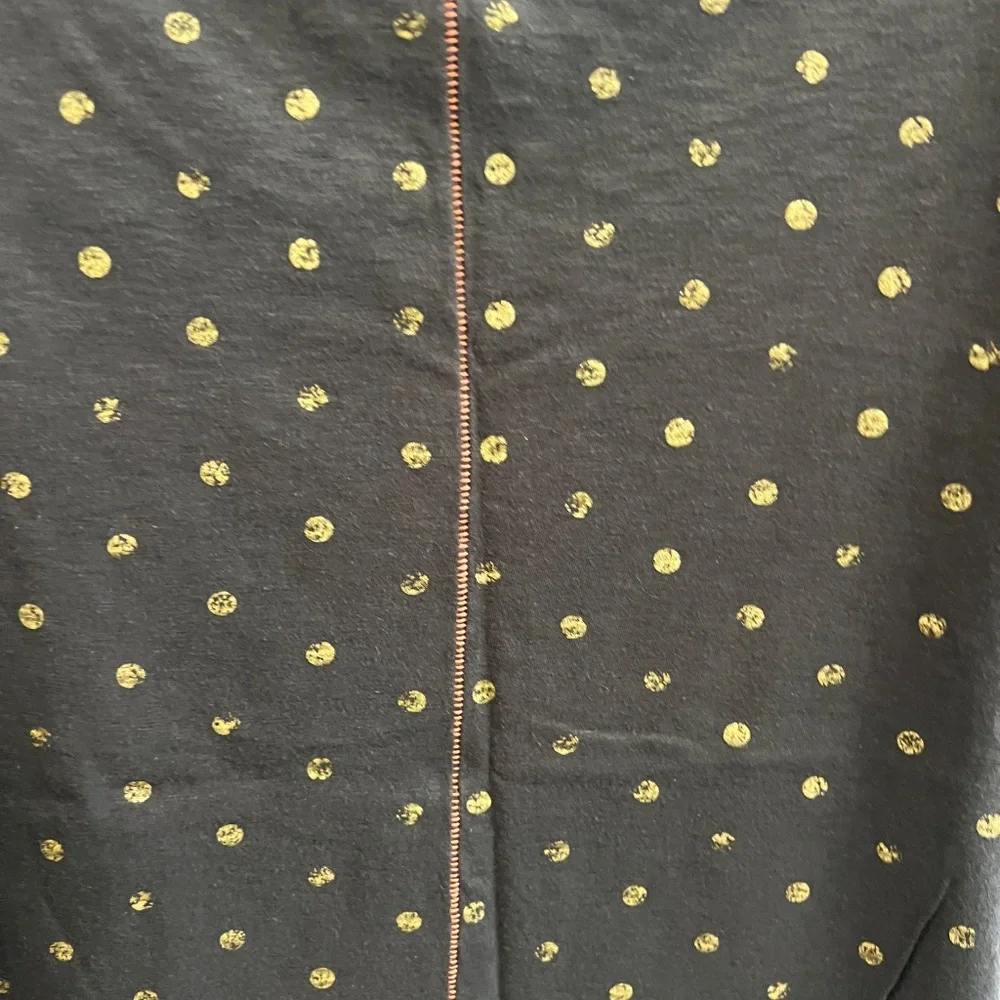 Sundry- Women's Black Tee with Golden Polka Dots-  Size 0 (XS) - Picture 3 of 6